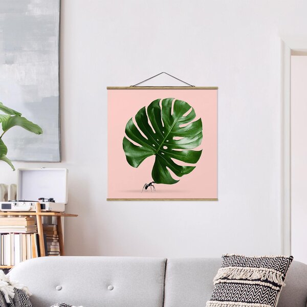 Sansibar Home Stoffbild Ameise Mit Monstera Blatt Von Jonas Loose